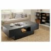 Kathline Modern Rectangular Coffee Table with Hidden Storage Black - HOMES: Inside + Out