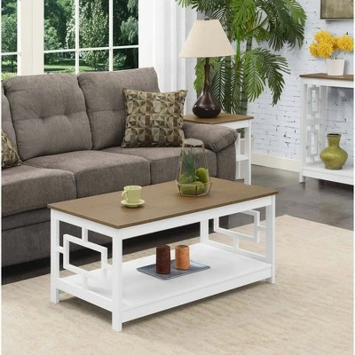 Town Square Coffee Table with Shelf Driftwood/White - Breighton Home 3 Town Square Coffee Table with Shelf Driftwood/White - Breighton Home