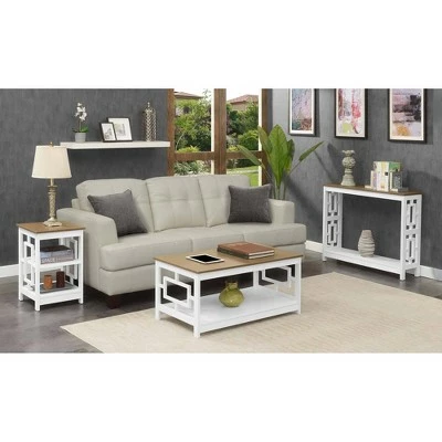 Town Square Coffee Table with Shelf Driftwood/White - Breighton Home 4 Town Square Coffee Table with Shelf Driftwood/White - Breighton Home - Image 2