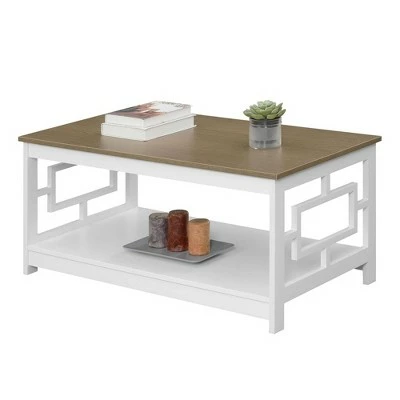 Town Square Coffee Table with Shelf Driftwood/White - Breighton Home 5 Town Square Coffee Table with Shelf Driftwood/White - Breighton Home - Image 3