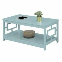 Town Square Coffee Table with Shelf Sea Foam - Breighton Home -Coffee Tables Elegant store unnamed file 2188