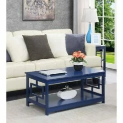Town Square Coffee Table with Shelf Cobalt Blue - Breighton Home