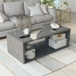 Gustave Storage Coffee Table Marble/Gray - HOMES: Inside + Out -Coffee Tables Elegant store unnamed file 2218