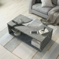 Gustave Storage Coffee Table Marble/Gray - HOMES: Inside + Out -Coffee Tables Elegant store unnamed file 2219