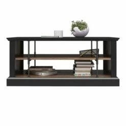 Room & Joy Hoffman Two Toned Rustic Coffee Table with 2 Shelves Black and Walnut - Room & Joy -Coffee Tables Elegant store unnamed file 2225