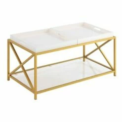 St Andrews Coffee Table - Breighton Home White/gold -Coffee Tables Elegant store unnamed file 2243