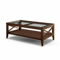 Mabel Tempered Glass Top Coffee Table - HOMES: Inside + Out Gray -Coffee Tables Elegant store unnamed file 2269
