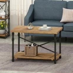 Moser Modern Industrial Coffee Table Antique Brown - Christopher Knight Home
