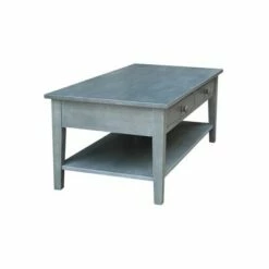 Spencer Coffee Table Antique Washed Heather Gray - International Concepts -Coffee Tables Elegant store unnamed file 2296