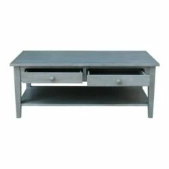 Spencer Coffee Table Antique Washed Heather Gray - International Concepts -Coffee Tables Elegant store unnamed file 2299