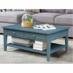 Spencer Coffee Table Antique Ocean Blue - International Concepts -Coffee Tables Elegant store unnamed file 2314