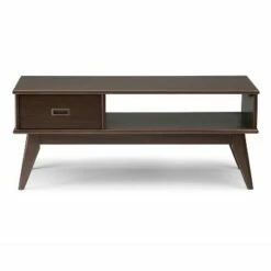 48" Tierney Solid Hardwood Mid Century Coffee Table Medium Auburn Brown - WyndenHall -Coffee Tables Elegant store unnamed file 2335