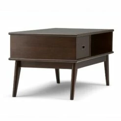 48" Tierney Solid Hardwood Mid Century Coffee Table Medium Auburn Brown - WyndenHall -Coffee Tables Elegant store unnamed file 2339