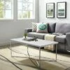 Maxwell Two-Tone Modern Glam Coffee Table - Saracina Home White Faux Marble/chrome -Coffee Tables Elegant store unnamed file 235