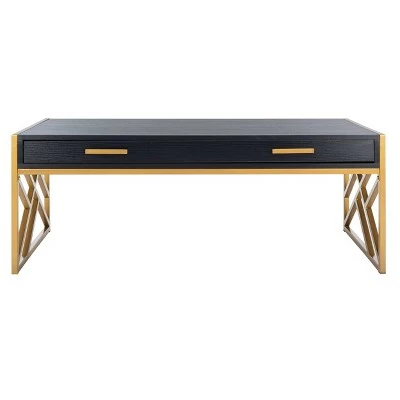 Elaine 2 Drawer Coffee Table - Safavieh Black/gold 13 Elaine 2 Drawer Coffee Table - Safavieh Black/gold - Image 11