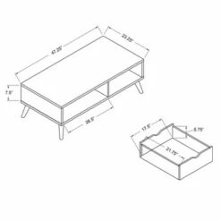 Barrios Transitional Coffee Table Distressed Gray/White - HOMES: Inside + Out -Coffee Tables Elegant store unnamed file 2398