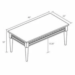 Hearth & Hand W/Magnolia Furniture Turned Leg Wood Coffee Table Brown - Hearth & Hand™ with Magnolia -Coffee Tables Elegant store unnamed file 24