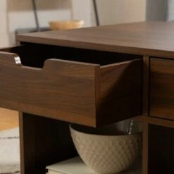 44" Modern 2 Drawer Storage Coffee Table Dark Walnut - Saracina Home -Coffee Tables Elegant store unnamed file 2408