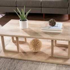 Aylbath Geometric Cocktail Table Natural - Aiden Lane