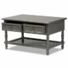 Sheldon Vintage Wood 2 Drawer Coffee Table Gray - Baxton Studio -Coffee Tables Elegant store unnamed file 2439