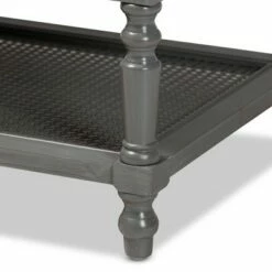 Sheldon Vintage Wood 2 Drawer Coffee Table Gray - Baxton Studio -Coffee Tables Elegant store unnamed file 2444