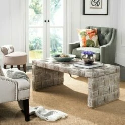 Adkin Coffee Table - White - Safavieh