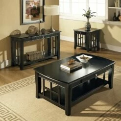 Steve Silver Co. Cassidy Cocktail Table Black - Steve Silver