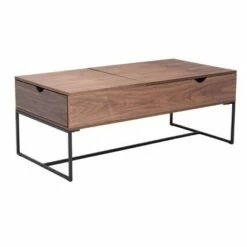 Nolen Lift Top Coffee Table Walnut/Black - Safavieh -Coffee Tables Elegant store unnamed file 2487