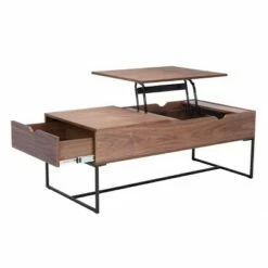 Nolen Lift Top Coffee Table Walnut/Black - Safavieh -Coffee Tables Elegant store unnamed file 2488