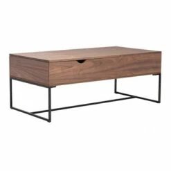 Nolen Lift Top Coffee Table Walnut/Black - Safavieh -Coffee Tables Elegant store unnamed file 2490