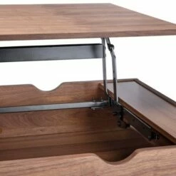 Nolen Lift Top Coffee Table Walnut/Black - Safavieh -Coffee Tables Elegant store unnamed file 2494