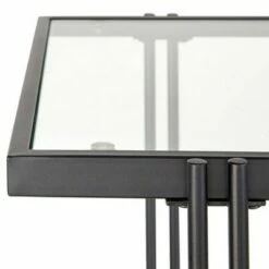 Folio Metal and Glass Coffee Table Black - Lifestorey