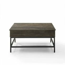 Jacobsen Lift Top Storage Coffee Table Brown/Charcoal - Crosley