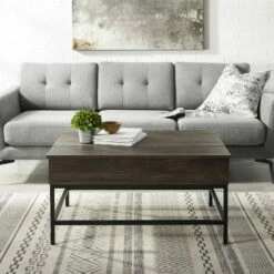 Jacobsen Lift Top Storage Coffee Table Brown/Charcoal - Crosley -Coffee Tables Elegant store unnamed file 2547