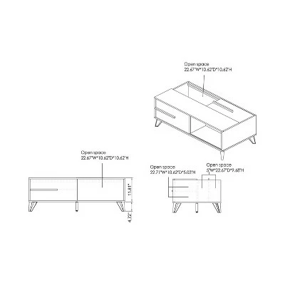 Felix Coffee Table Oak/Brown - miBasics 6 Felix Coffee Table Oak/Brown - miBasics - Image 4