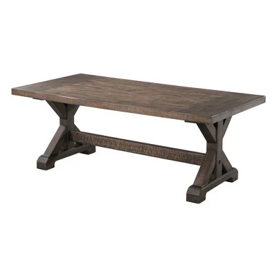 Flynn Trestle Coffee Table Walnut Brown - Picket House Furnishings 3 Flynn Trestle Coffee Table Walnut Brown - Picket House Furnishings