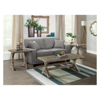 Flynn Trestle Coffee Table Walnut Brown - Picket House Furnishings 4 Flynn Trestle Coffee Table Walnut Brown - Picket House Furnishings - Image 2