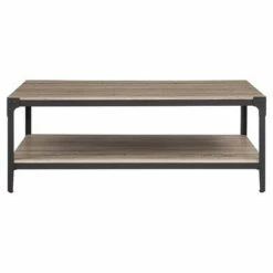 Benny Urban Industrial Angle Iron Coffee Table - Saracina Home Gray Wash -Coffee Tables Elegant store unnamed file 258