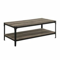 Benny Urban Industrial Angle Iron Coffee Table - Saracina Home Gray Wash -Coffee Tables Elegant store unnamed file 260
