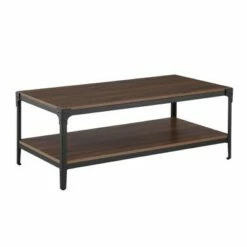 Benny Urban Industrial Angle Iron Coffee Table - Saracina Home Gray Wash -Coffee Tables Elegant store unnamed file 262