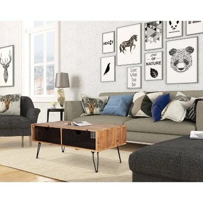 42" Lindsay Foldable Coffee Table Brown/Black - Summerland Home 12 42" Lindsay Foldable Coffee Table Brown/Black - Summerland Home - Image 10