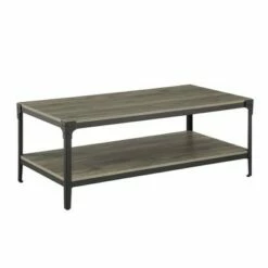 Benny Urban Industrial Angle Iron Coffee Table - Saracina Home Gray Wash -Coffee Tables Elegant store unnamed file 263