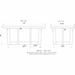 Alaterre Furniture 42" Berkshire Natural Brown Live Edge Coffee Table Solid Wood -Coffee Tables Elegant store unnamed file 2630