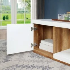 Hal Open Shelf Coffee Table White - miBasics -Coffee Tables Elegant store unnamed file 2643