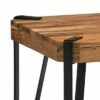 Alaterre Furniture Ryegate Live Edge Solid Wood Coffee Table Metal and Wood