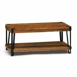 Alaterre Furniture Ryegate Live Edge Solid Wood Coffee Table Metal and Wood -Coffee Tables Elegant store unnamed file 2663