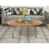 44" Hayward Oval Coffee Table Brown/Black - Summerland Home -Coffee Tables Elegant store unnamed file 2664