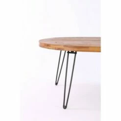 44" Hayward Oval Coffee Table Brown/Black - Summerland Home -Coffee Tables Elegant store unnamed file 2666