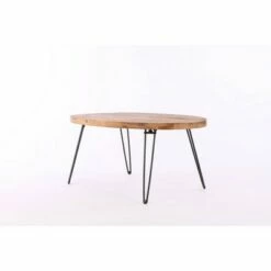 44" Hayward Oval Coffee Table Brown/Black - Summerland Home -Coffee Tables Elegant store unnamed file 2667