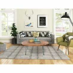 44" Hayward Oval Coffee Table Brown/Black - Summerland Home -Coffee Tables Elegant store unnamed file 2671